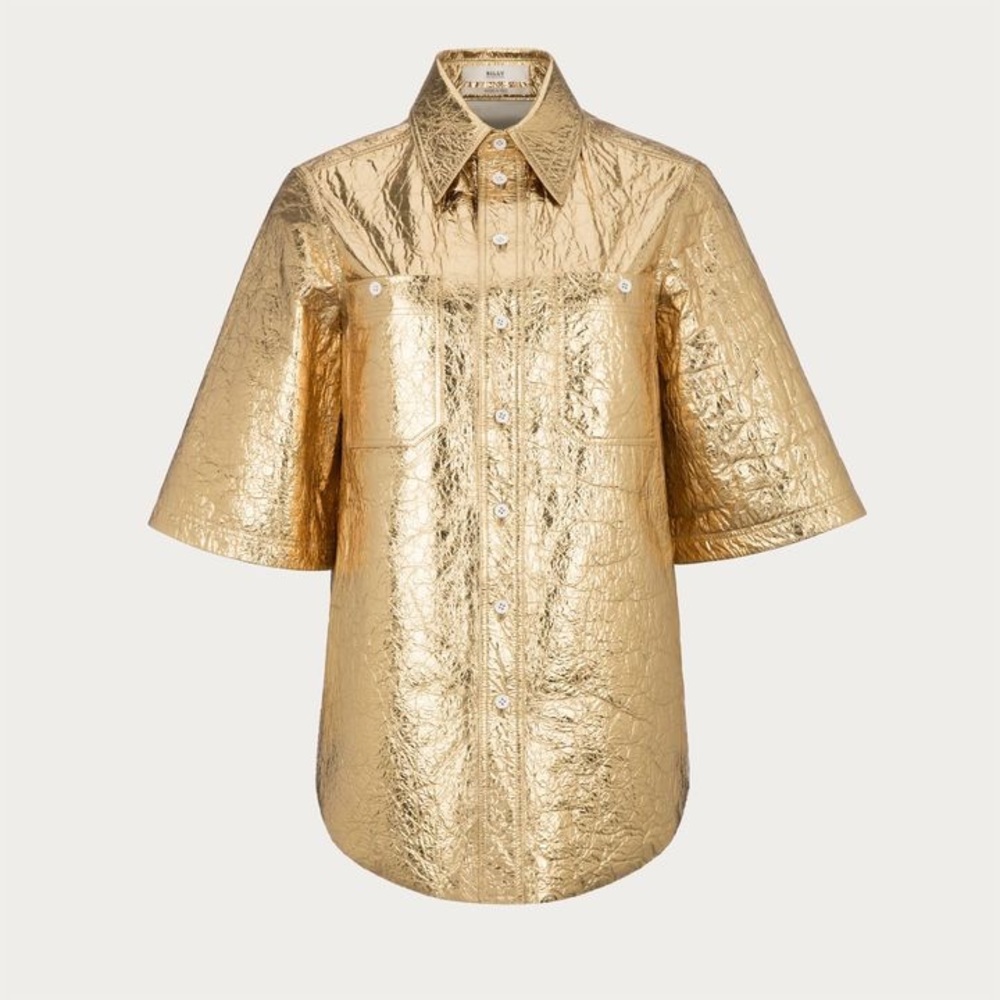 Bally leather shirt (jacket). Size 40IT. Very rare piece.